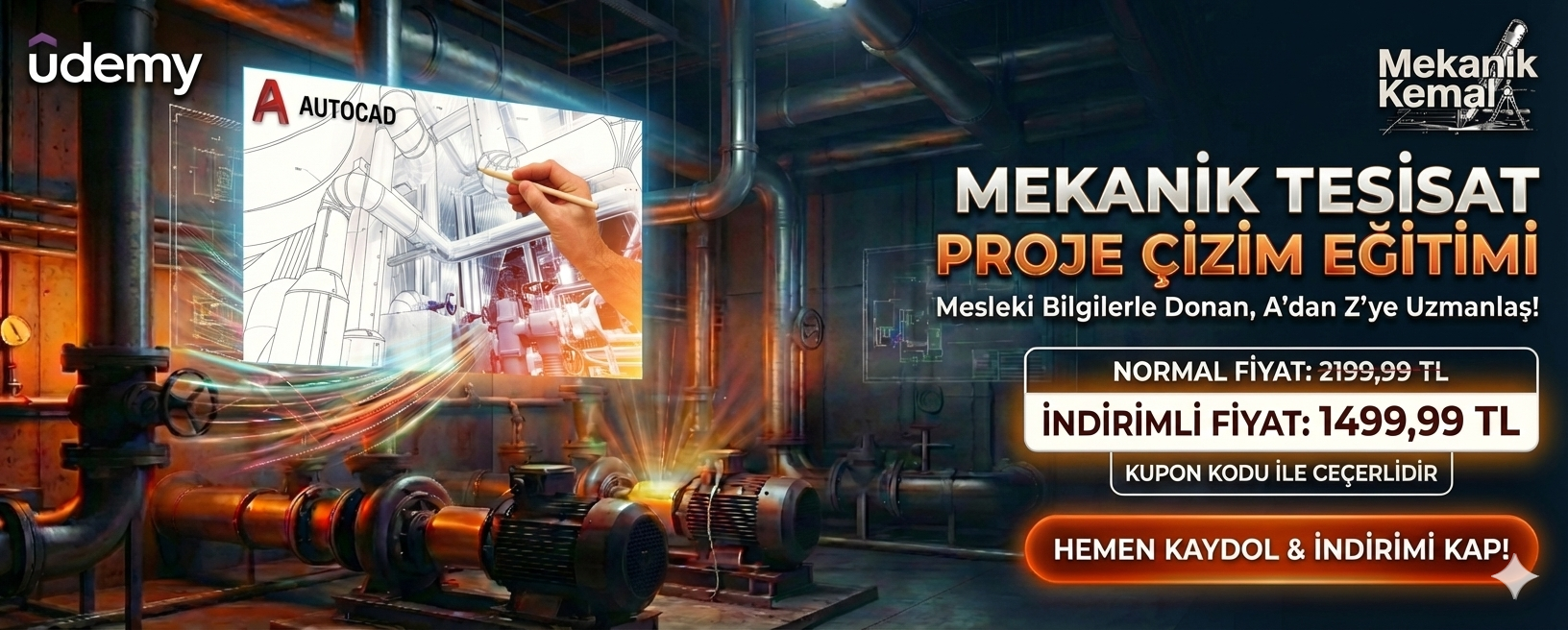 Sıfırdan Profesyonelliğe Mekanik Tesisat Proje Çizimi ve Uygulama Eğitimi
